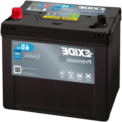 Auto Accu - Startaccu Voertuig - Motor Starten - 12 Volt 65AH - 23 x 17.3 x 22.2 cm - Zwart