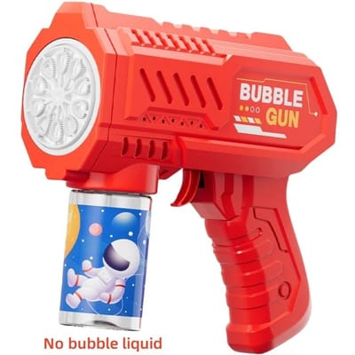 Haute Qualité 10 Trous Haute Qualité Enfants Haute Qualité Électrique Haute Qualité Bulle Haute Qualité Pistolet Lanceur spatial rouge
