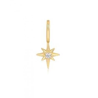 Ania Haie AH NC048-28G Pop Charms Dames Hanger - Ster - Sieraad - Zilver - Goudkleurig - 925 Zilver - 6 mm breed - 7 mm lang
