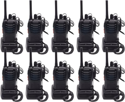 Walkietalkie - Set van 10x Baofeng BF-88E PMR portofoons - Met headsets