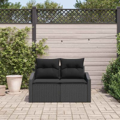vidaXL - Tuin - Sofa - met - kussen - 123 - x - 62 - x - 69 - cm - poly - rattan