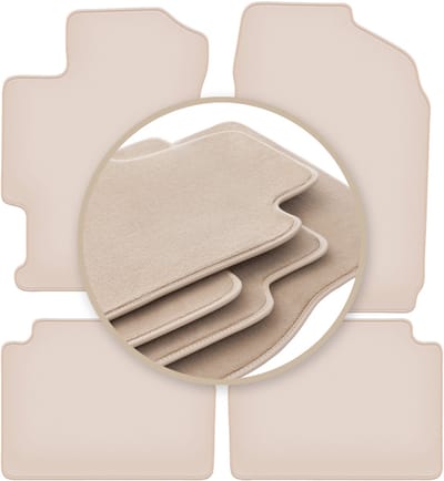 PREMIUM beige vloermatten voor: Mazda 6 I GG / GY stationwagen, sedan, liftback 2002-2007