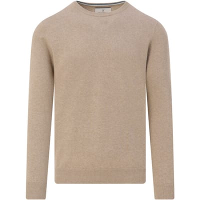 The BLUEPRINT Premium Heren Trui Ronde Hals Beige