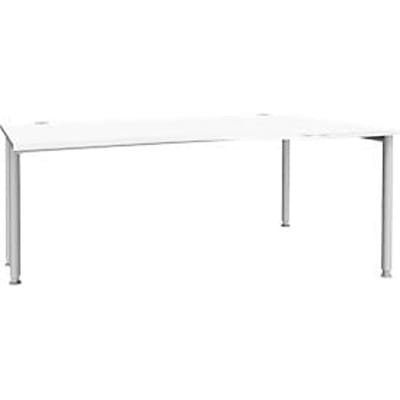 Schäfer Shop  Genius Bureautafel in vrije vorm MODENA FLEX, aanbouw rechts, wit