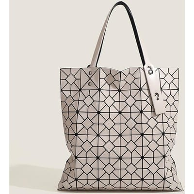 Nieuwe Stijl Dames Tas Eén Schouder Geometrische Diamant Splicing Handtas Okseltas Eenvoudige en Veelzijdige Dames Tas gray