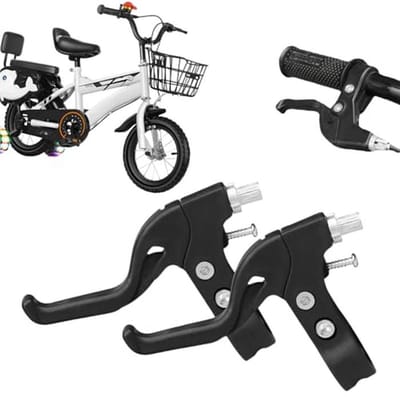 SnelShoppen - Fietssnelheffer voor Kinderen, Handgrepen voor Fietsen, Kindvriendelijke Remhendels, Verstelbare Remmen, Zwart, Ergonomisch Design, Fiet