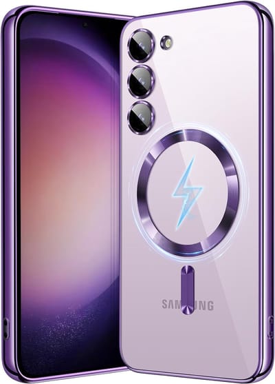 Casemania Hoesje Geschikt voor Samsung Galaxy S24 Plus Paars - Siliconen Back Cover - Geschikt voor Magsafe