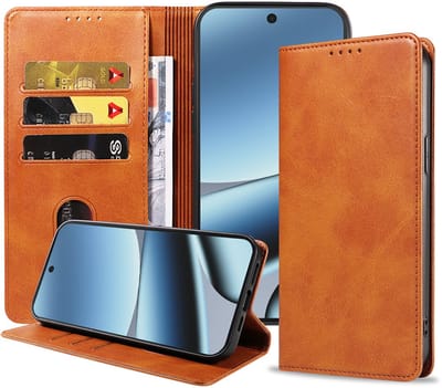 Geschikt voor Google Pixel 10 Pro XL Telefoonhoesje Kunstleer met Magnetische sluiting en Pasjeshouder Bookcase met Klepje - Walletcase with Cardslot - Bruin - Smartphonica geschikt voor Google Pixel 10 Pro XL