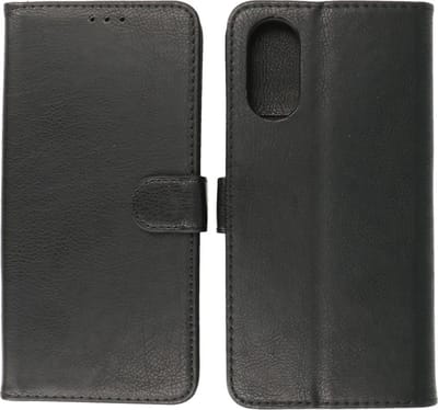 Oppo A17 Hoesje Book Case Portemonnee Telefoonhoesje - Zwart