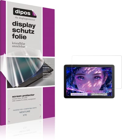 dipos – 2x Beschermfolie geschikt voor MENTUME X70 | Krasbestendige & heldere Screenprotector Ultra-Thin