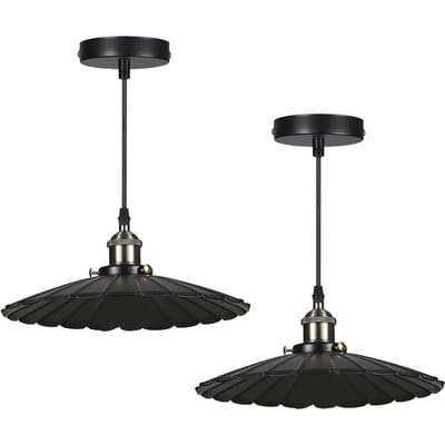 Tomshine AC110V Retro hanglamparmaturen E26-fitting Vintage kroonluchter hanglamp 2 Packs