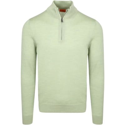 Suitable Merino Half Zip Trui Lichtgroen - Maat XXL - Heren - Quarter zip - Schipperstrui met rits - Volwassen mannen
