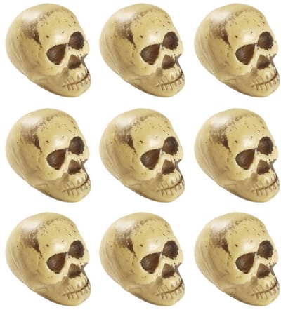 9 Memento Mori schedel decoratiefiguren 5cm