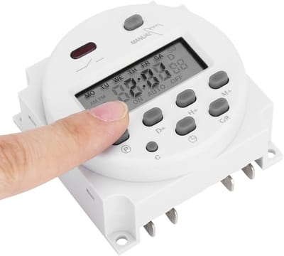 VT Goods - Digitale Tijdschakelaar - Microcomputer Controle - Wit - 12V Tijdschakelaar - 17 Instellingen - Geschikt voor Huishoudelijke Toepassingen...