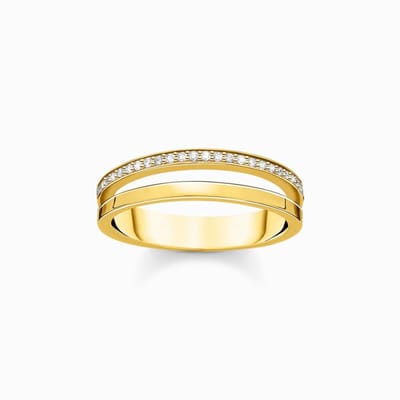 Thomas Sabo - TR2316-414-14-60 - Ring - Dames - 925er Zilver geel verguld - ringmaat 60