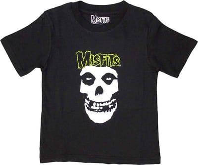 Misfits - Skull & Logo Kinder Tshirt - Kids tm 2 jaar - Zwart
