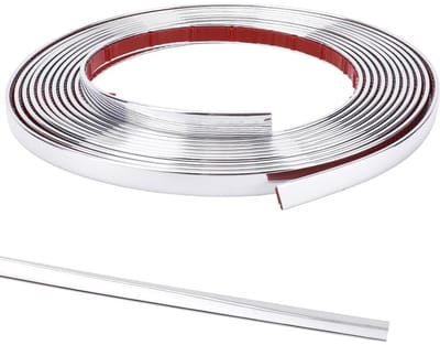 Dailygoody - Zelfklevende PVC Moulding - Ideaal voor laminaat en meubels - Makkelijk te bevestigen en snijden - 5m x 10mm in zilver - Perfect voor int