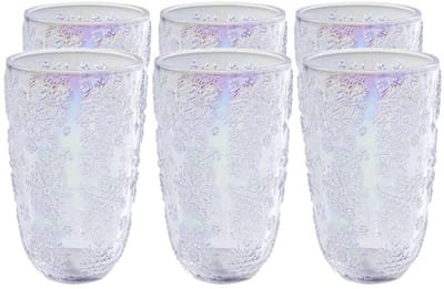 Waterglazen Ice Flowers paars (6/set) Kare Design