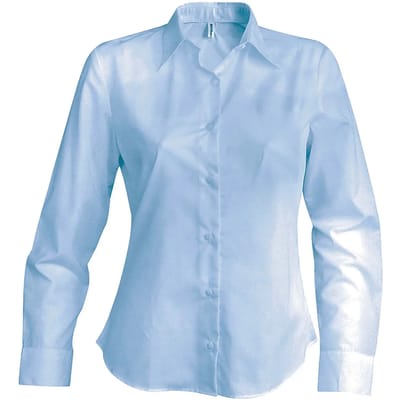 Kariban Dames non-iron blouse lange mouwen K538 - Bright Sky - S