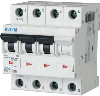 Eaton Automatische zekering (MCB), 32 A, 3p + N, Karakteristiek: C, 142519