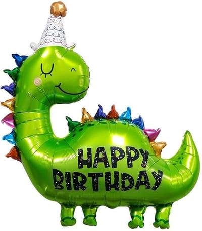 Ballon Dino- Ballon Happy Birthday dino- Ballon Dinosaurus- Groen 88 cm bij 86 cm- Ballon Dino XL- Grote folie ballon Dinosaurus- Verjaardag- Kinderfeest- Themafeest- Versiering- Feestartikelen- Heliumballon ongevuld- Top1cadeau