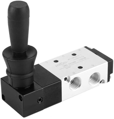 Allecto - Pneumatische Regelklep - 5 Poorten - Handmatige bediening - 10 x 8 x 8 cm - Druksterkte 0~0,8 MPa - Geschikt voor Pneumatische systemen -...