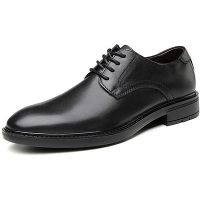Lente Herfst Luxe Schoenen Heren Kantoor Design Klassiek Echt Leer Herenschoenen Hoge Kwaliteit Luxe Koeienleer Man Casual Schoenen 41 zwart