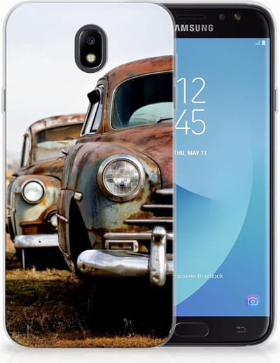 Samsung Galaxy J7 2017 | J7 Pro Siliconen Hoesje met foto Vintage Auto