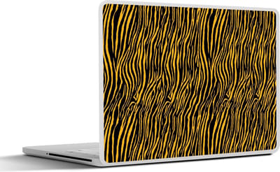 Laptop sticker - 17.3 inch - Patronen - Tijgerprint - Oranje - 40x30cm - Laptopstickers - Laptop skin - Cover