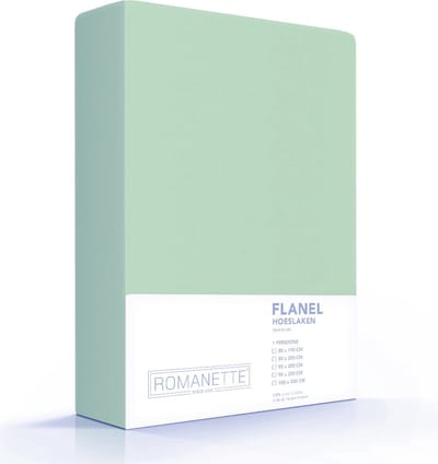 Luxe Hoeslaken Verwarmend Flanel - Misty Green