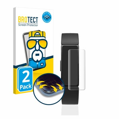BROTECT - Screenprotector voor Fitbit Inspire / Inspire HR - Folie Beschermfolie transparant volledig dekking - 2 Stuks