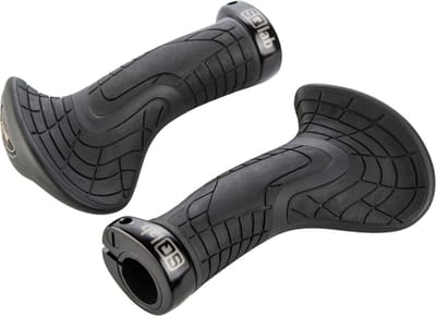 SQlab Handgrepen fiets 702 – Handvatten - Bar ends – Stuurdoppen – Polypropyleen - Ø108 mm - Zwart – S
