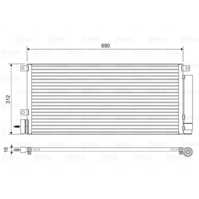 Condensator, airconditioning VALEO 822576