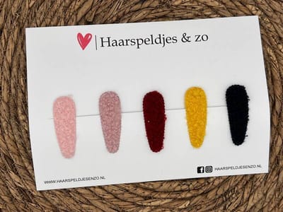 Haarspeldje teddy setje 8 - speldjes met een hoesje — 5 cm speldjes