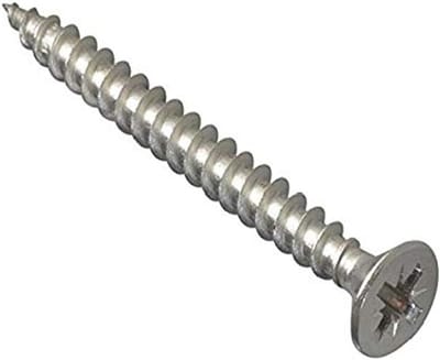 RVS Schroeven Enkelvoudige Draad 5 x 70 mm - Waterbestendige Bevestiging - Doos 100 Stuks