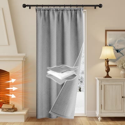 Qelus Verduisterende Gordijnen - Kant en Klaar Gordijn - Zware Verduisteringsgordijnen in Pluche - 1 stuk Voor Een Lekker Warme & Stille Woonkamer/Slaapkamer- B 140 x H 213cm (Grijs)