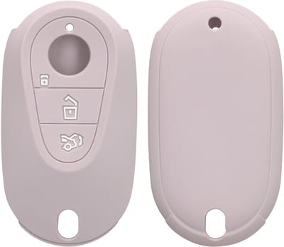 kwmobile autosleutel hoesje geschikt voor Mercedes Benz 3-knops autosleutel smart hoes - TPU autosleutel behuizing - Beschermende auto sleutel case - Sleuteletui in lila wolk