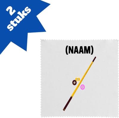 Akyol - biljart met eigen naam brillendoekjes - Biljart - biljarter - sport - 17,8 bij 17,8 cm - 2 stuks