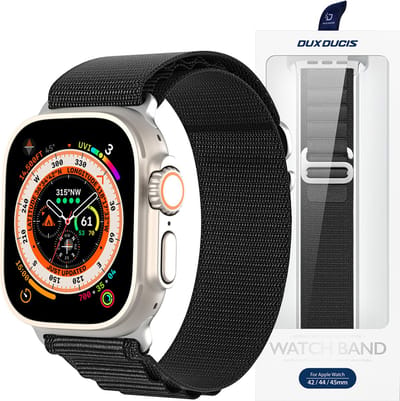 Sportgesp - voor - Apple Watch 8/7/6/SE/5/4/3/2/1 - (41, - 40, - 38 - mm) - Dux - Ducis-band - GS-versie - zwart