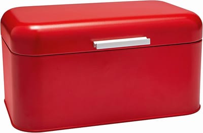 Broodtrommel Metaal - Broodbox Keuken - Vers Houden Brood - Stijlvol Keukendesign - 30 x 205 x 15 cm - Rood