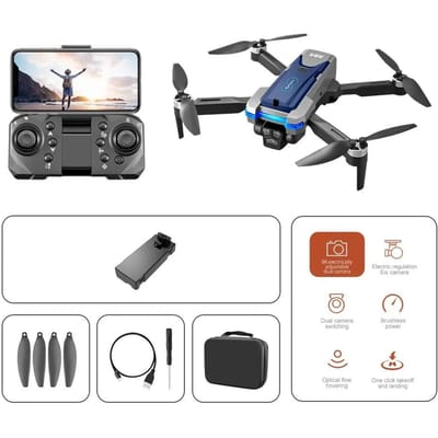 Nieuwe S8S MINI Drone ESC Luchtfotografie Dubbele camera Obstakeldetectie UVA Vierrotor EIS Optische Flow WIFI FPV Vliegtuig Speelgoed Cadeau 1 battery