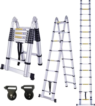 ApexArte® Telescoopladder Aluminium - Vouwladder
