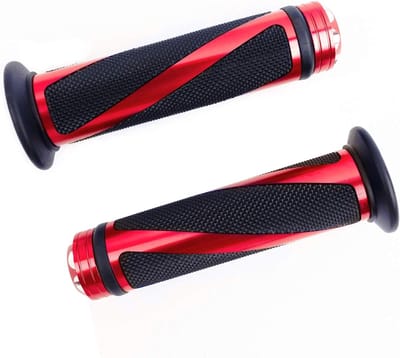 Universele Motor Stuurhandvatten Roestvrij Rubber 22mm 7/8 inch Antislip - Rood