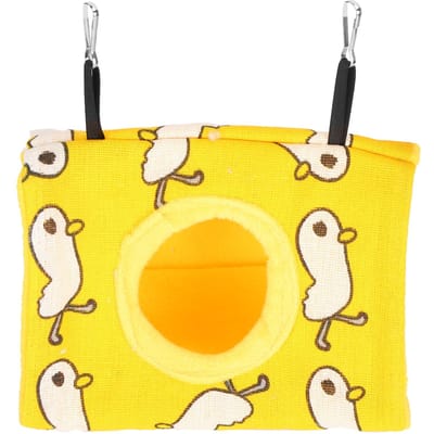 Papegaaien Hangmat Huisdier Vogel Hangend Slaapbed Warm Flanellen Speelgrot Huis met Gat(L Eend L