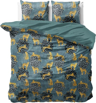 Sleeptime Velvet Axel Dekbedovertrek - 200x200/220 + 2 kussenslopen 60x70 - Groen - Tweepersoons