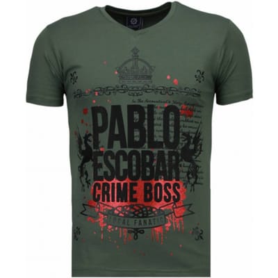 Local Fanatic Pablo escobar boss rhinestone t-shirt