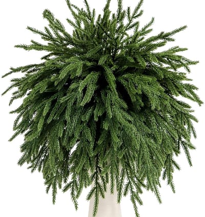 Dailygoods- Dennentakken 43 cm - Kunstmatige Norfolk Dennentakken - Realistisch Uiterlijk - Duurzaam Materiaal - Decoratie voor Kerst - Veelzijdige Toepassing - Kersttakken