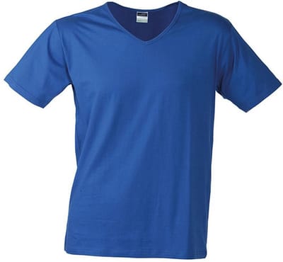 Daiber Heren Slim Fit V Hals T-Shirt (Koningsblauw)