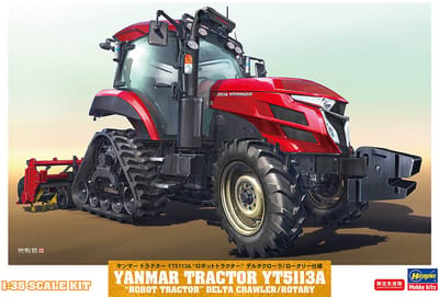Hasegawa Modelbouwpakket Landbouwvoertuigen - 66112 Yanmar Tractor YT5113A Robottractor - Delta Crawler/Rotary - Landbouwvoertuig Plastic - 1:35 - Modelbouw