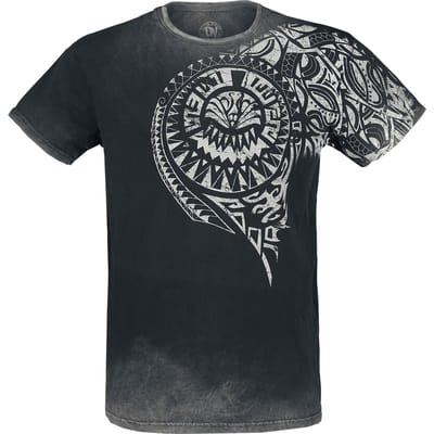 Outer Vision T-shirt - Burned Tattoo - M tot 4XL - voor Mannen - grijs